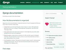 Tablet Screenshot of docs.djangoproject.com