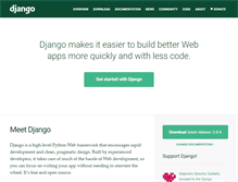 Tablet Screenshot of djangoproject.com